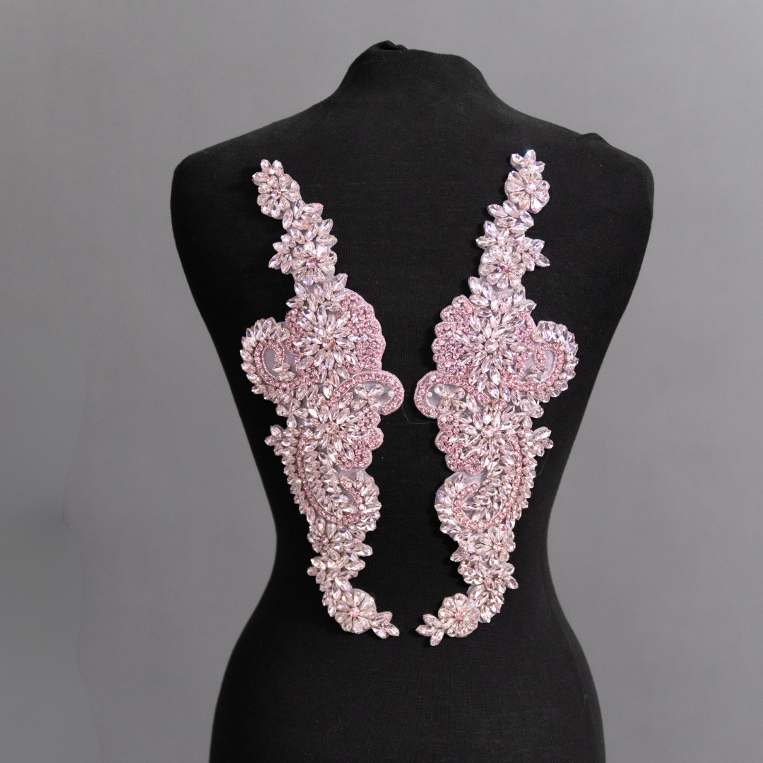 Iron on Rhinestone Pair Applique