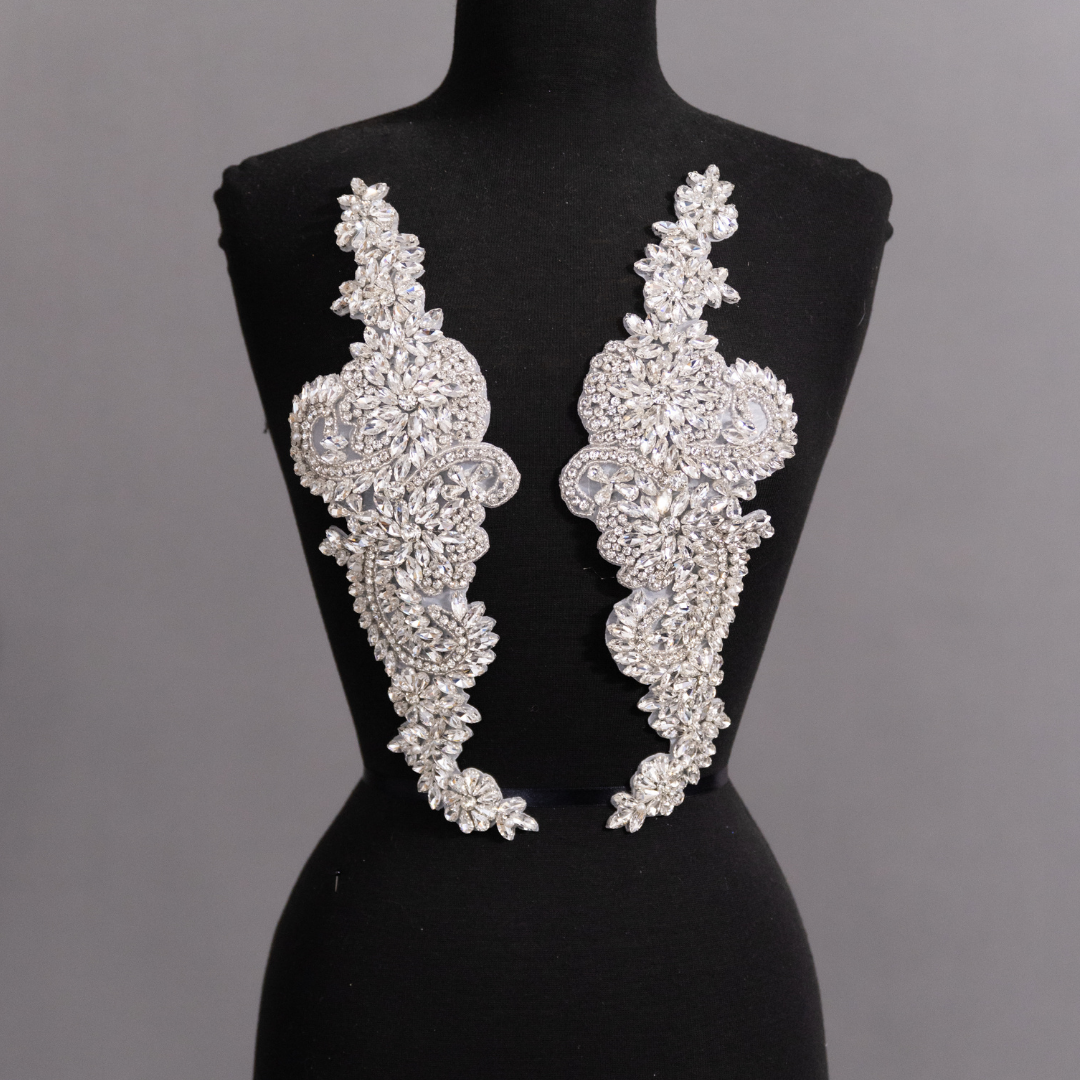 Iron on Rhinestone Pair Applique