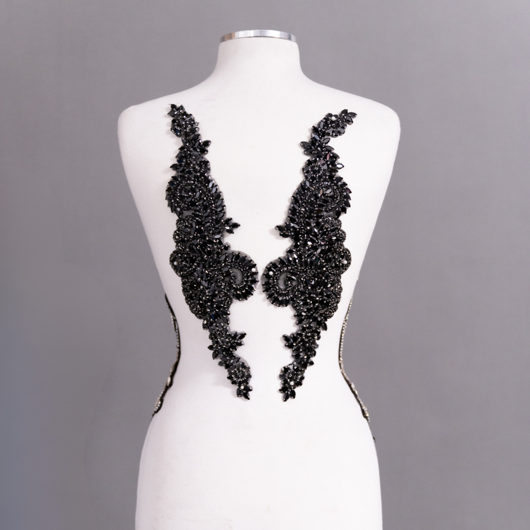 Iron on Rhinestone Pair Applique
