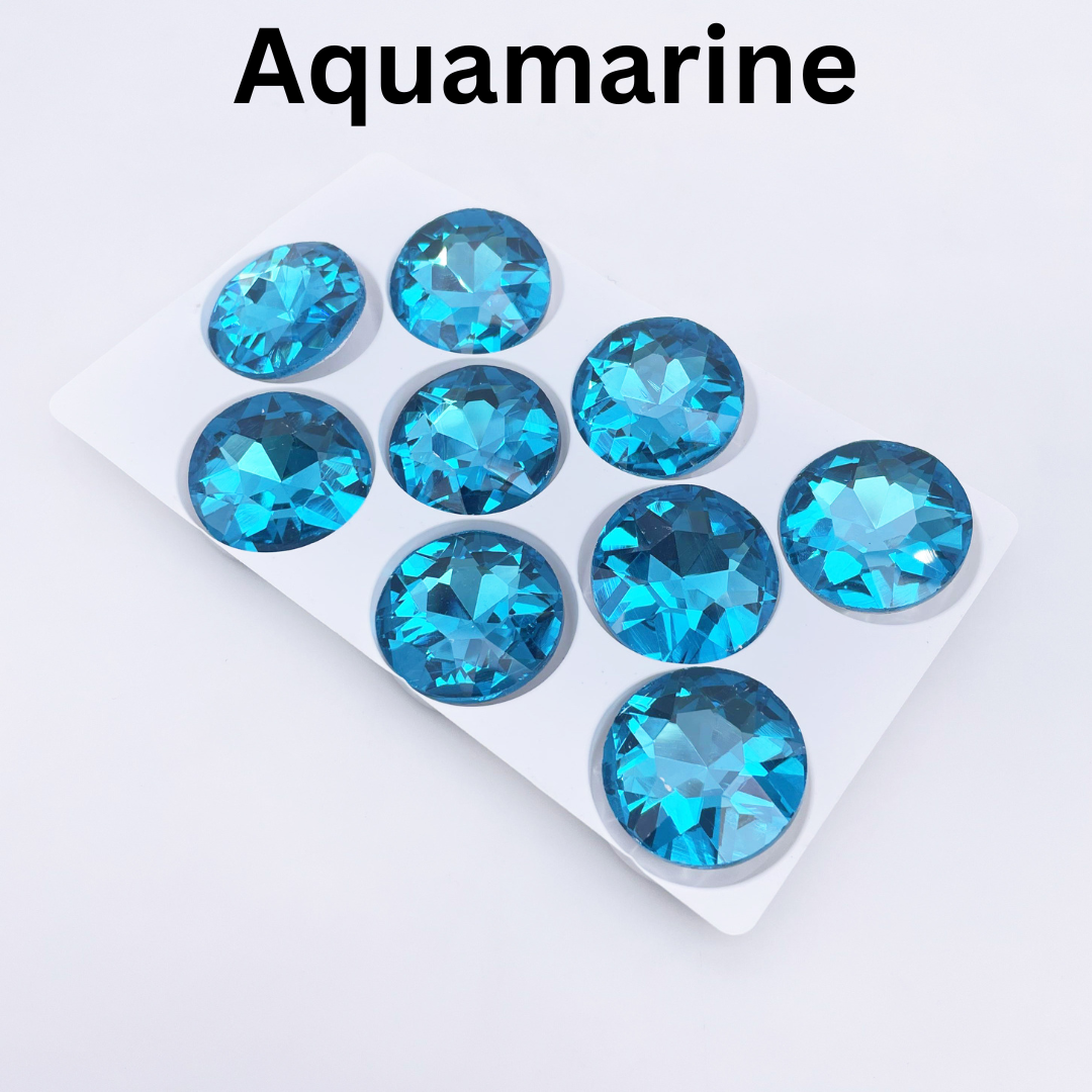 Round | 27*27mm | Pointed Back Rhinestones