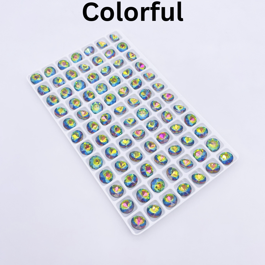 Round | 8*8mm | Pointed Back Rhinestones