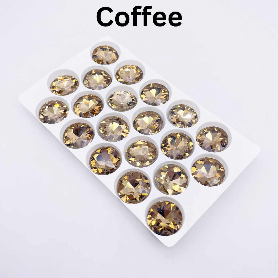 Round | 18*18mm | Pointed Back Rhinestones