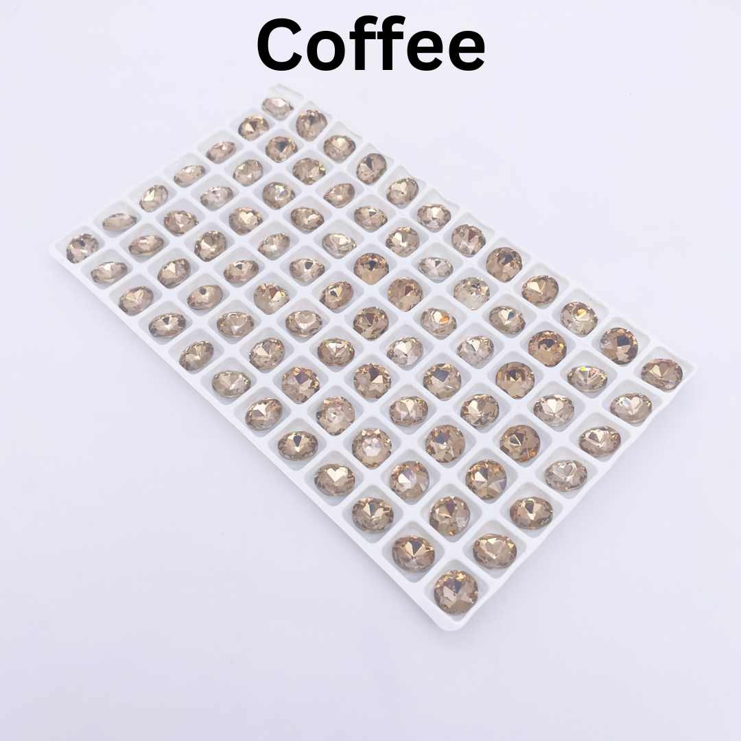Round | 8*8mm | Pointed Back Rhinestones