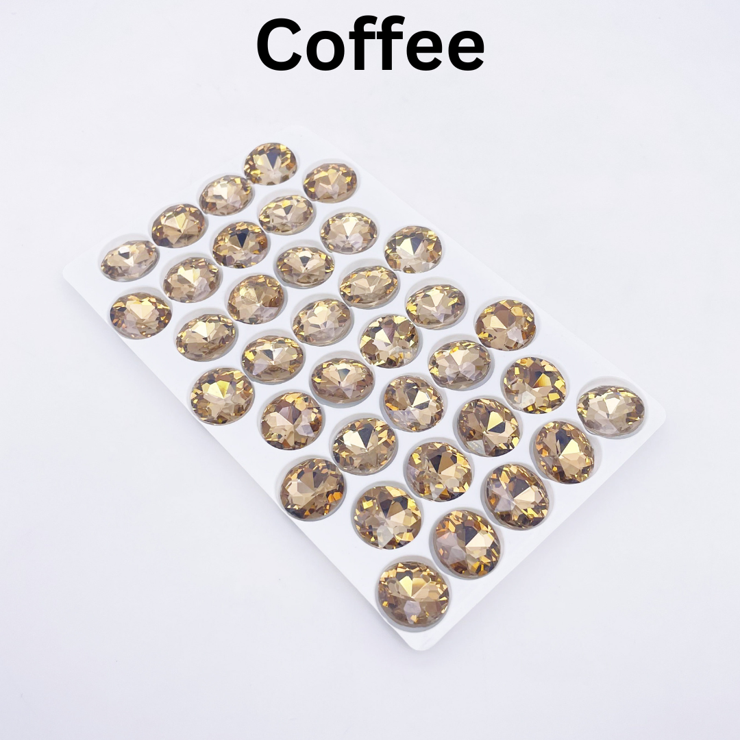 Round | 14*14mm | Pointed Back Rhinestones