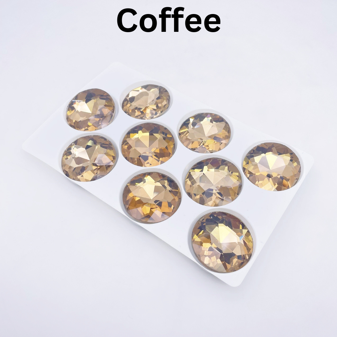 Round | 27*27mm | Pointed Back Rhinestones