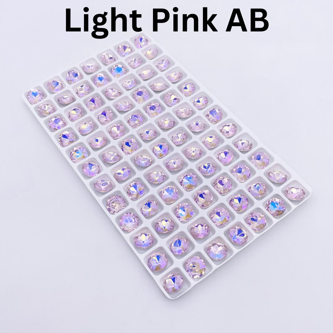 Round | 8*8mm | Pointed Back Rhinestones