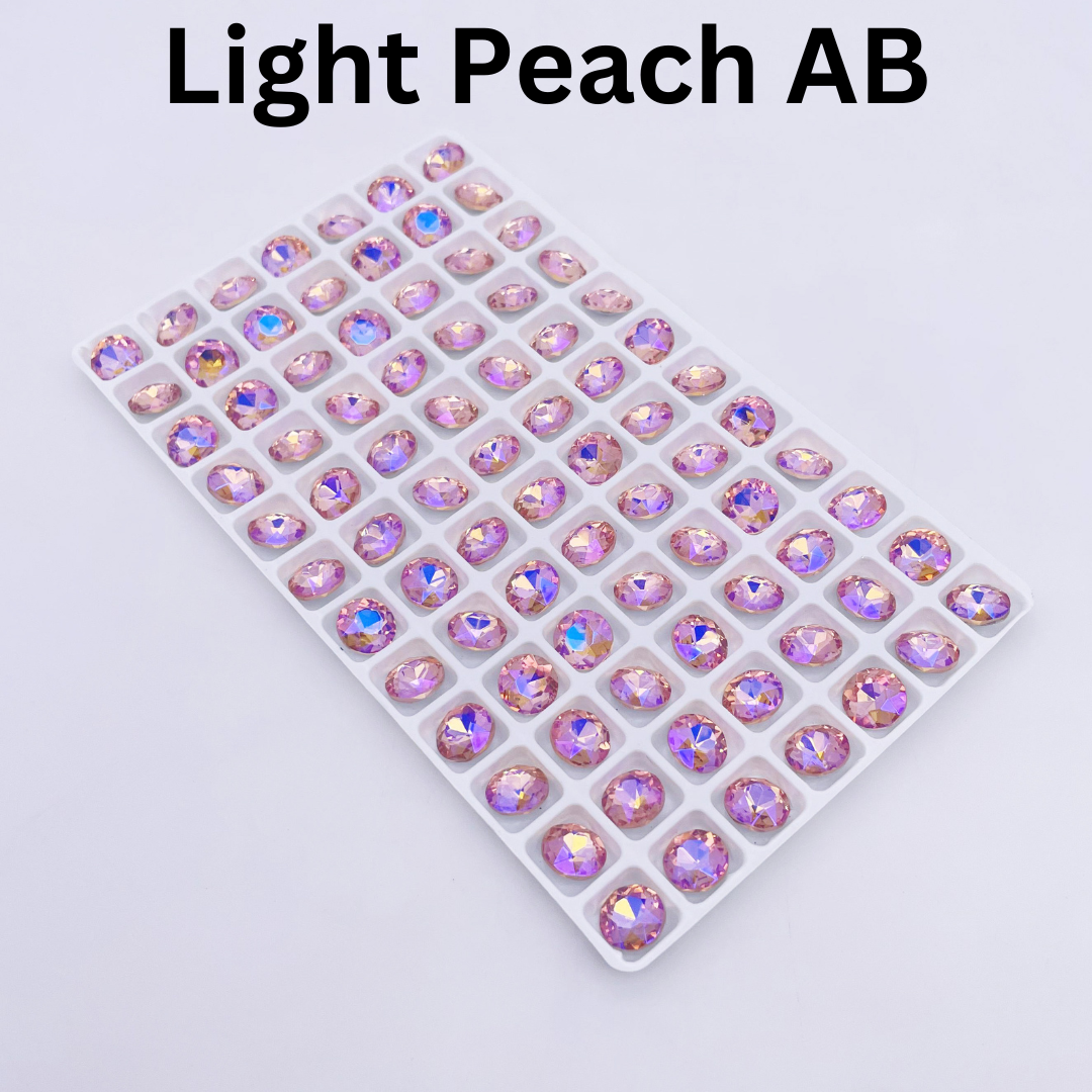 Round | 8*8mm | Pointed Back Rhinestones
