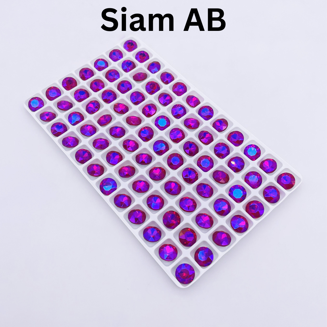 Round | 8*8mm | Pointed Back Rhinestones