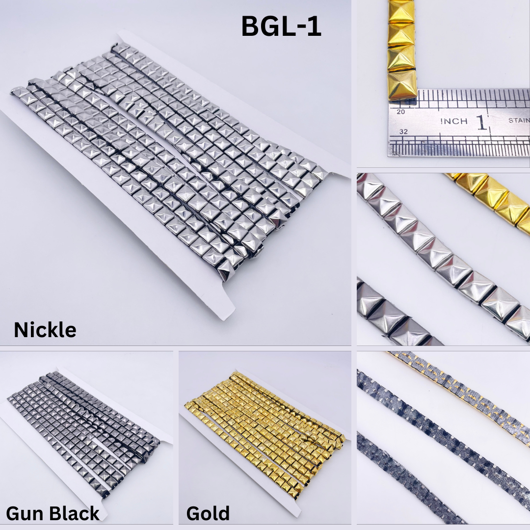 Iron on Stud Spike Trims