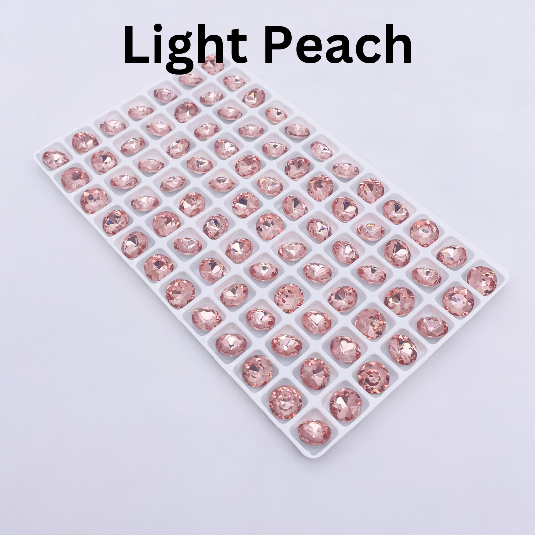 Round | 8*8mm | Pointed Back Rhinestones