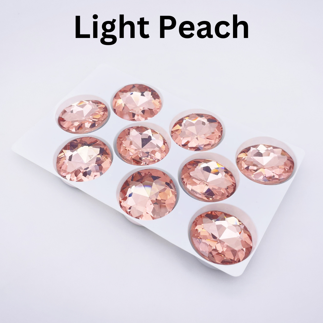 Round | 27*27mm | Pointed Back Rhinestones
