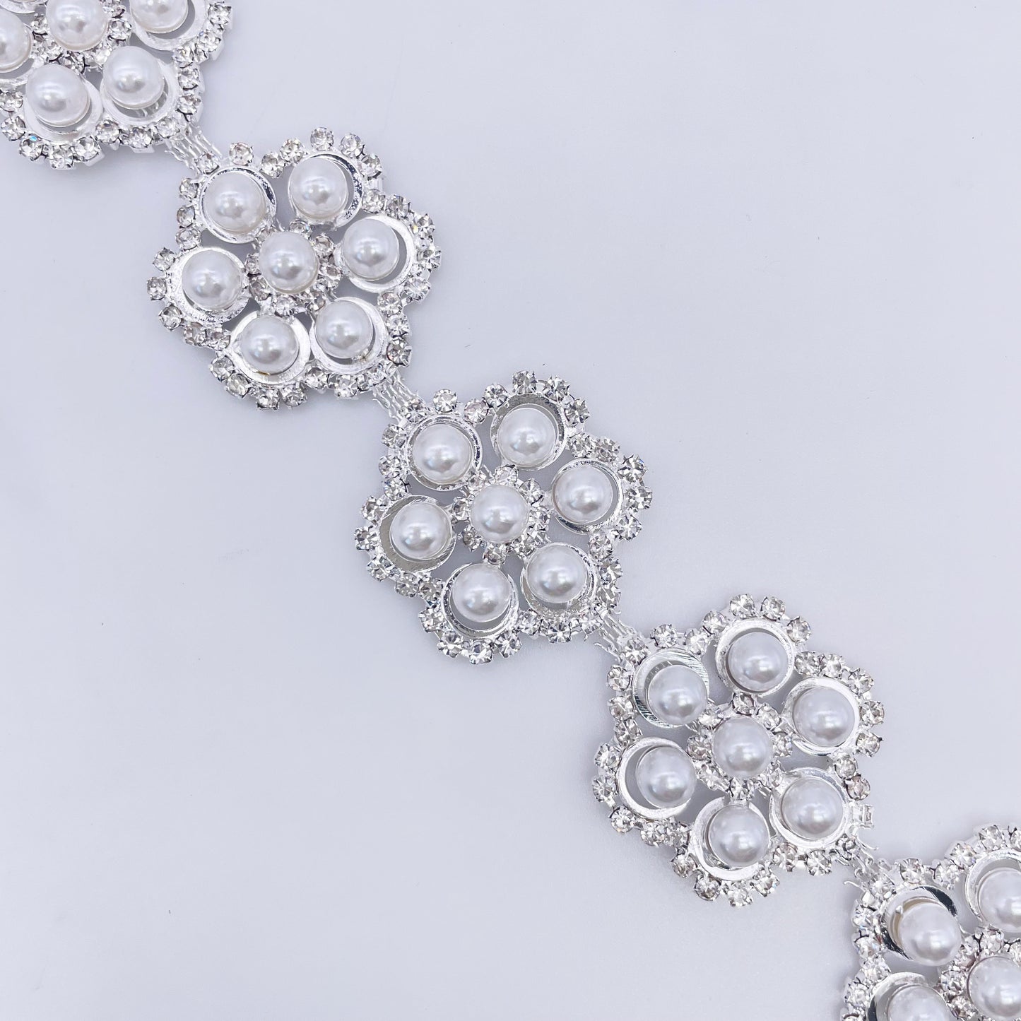 Rhinestone Pearl Trim | SCA-50