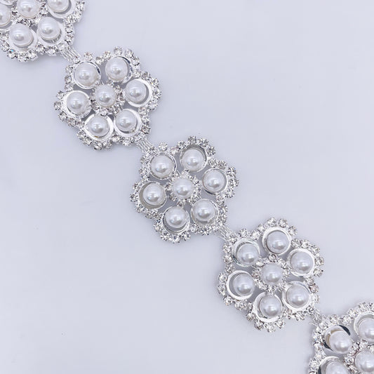 Rhinestone Pearl Trim | SCA-50