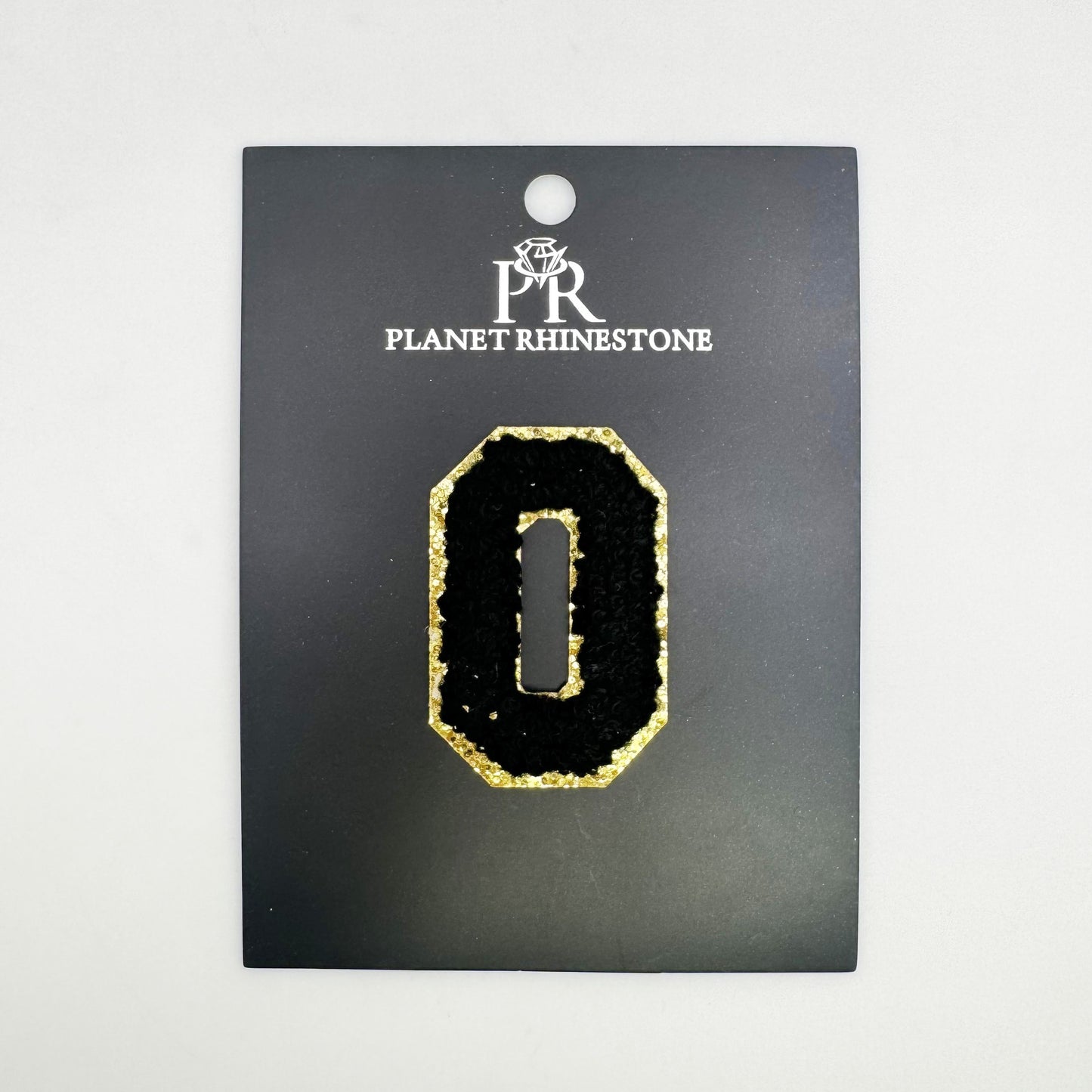 Black & Gold Hotfix Chenille Letters 2.8"