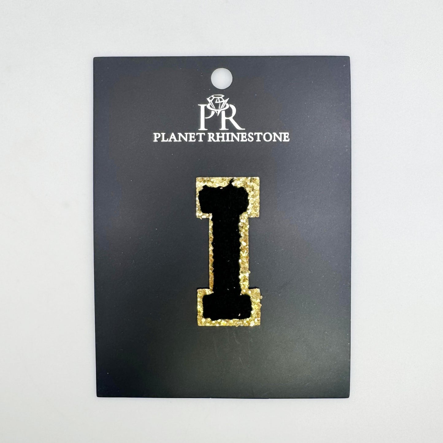 Black & Gold Hotfix Chenille Letters 2.8"