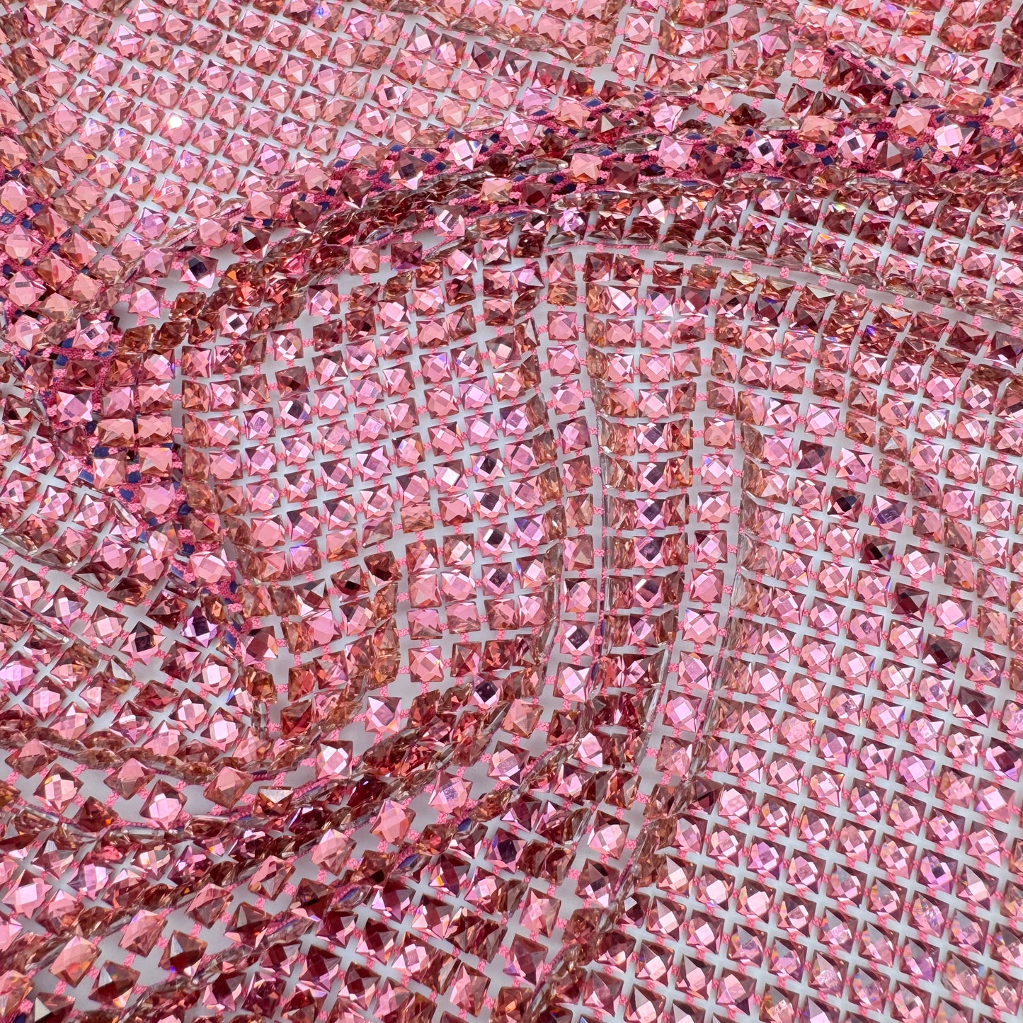 Square Rhinestone Fabric Panels BCA-7
