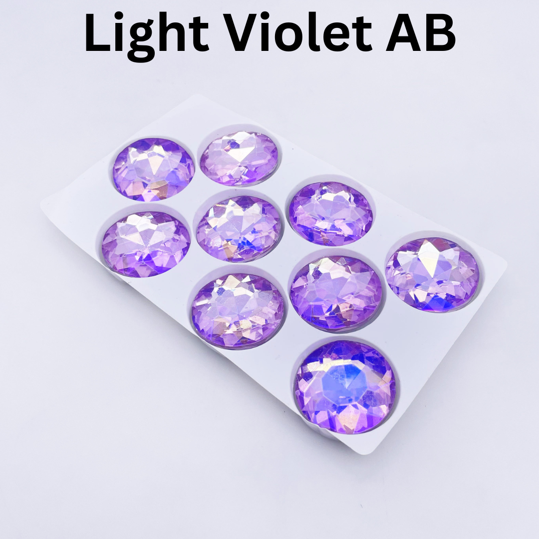 Round | 27*27mm | Pointed Back Rhinestones