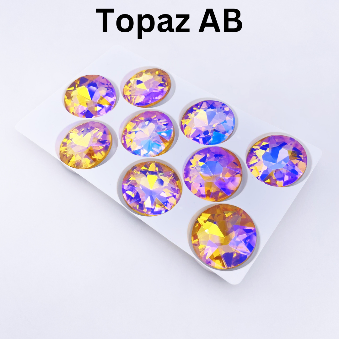 Round | 27*27mm | Pointed Back Rhinestones