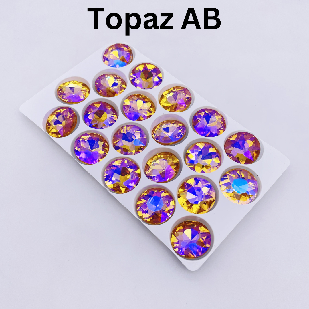 Round | 18*18mm | Pointed Back Rhinestones