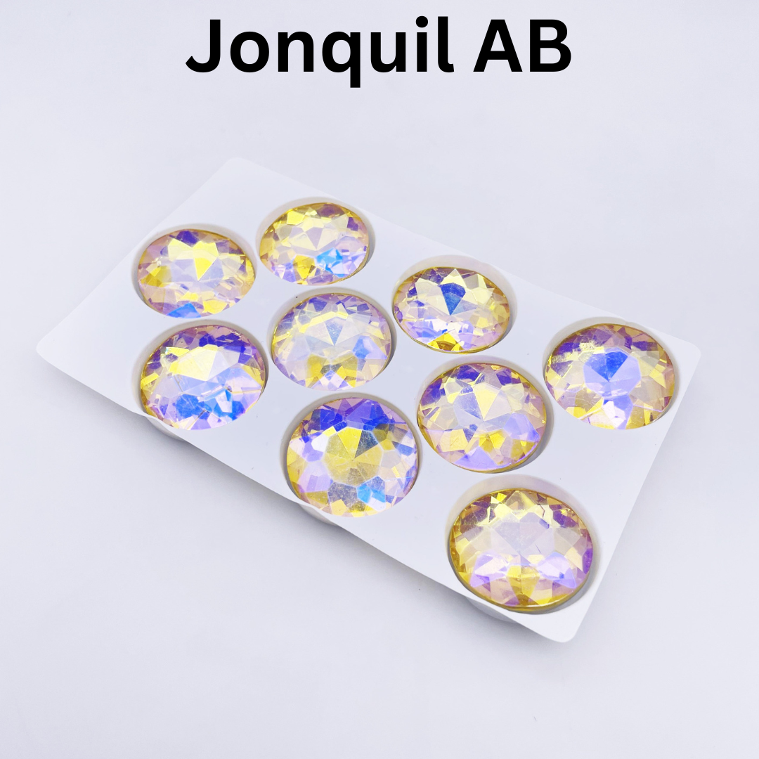 Round | 27*27mm | Pointed Back Rhinestones