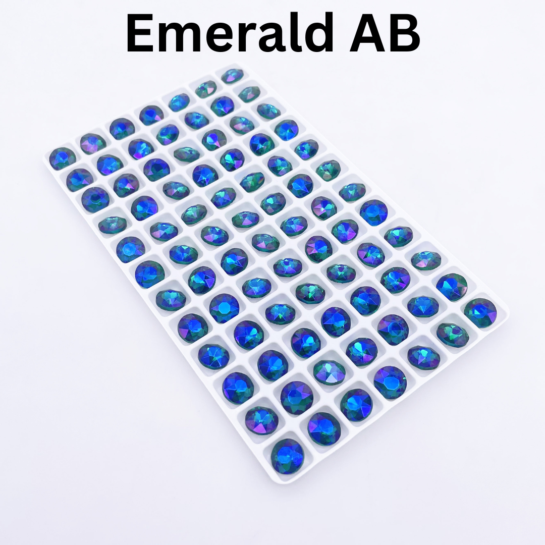 Round | 8*8mm | Pointed Back Rhinestones