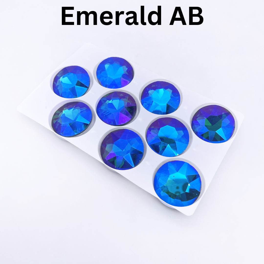 Round | 27*27mm | Pointed Back Rhinestones