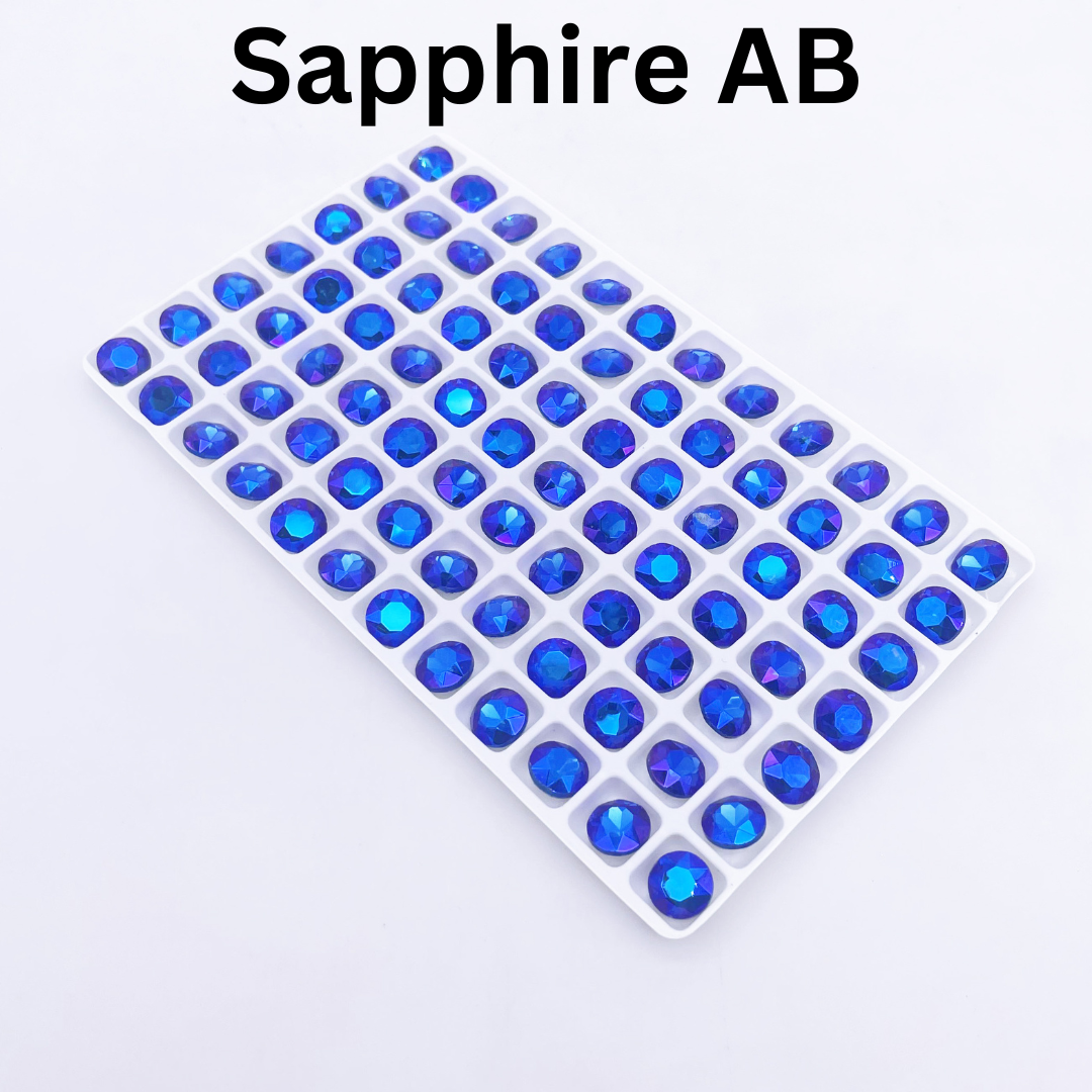 Round | 8*8mm | Pointed Back Rhinestones