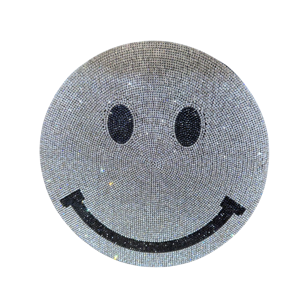 Happy Face Rhinestone Applique BG-15