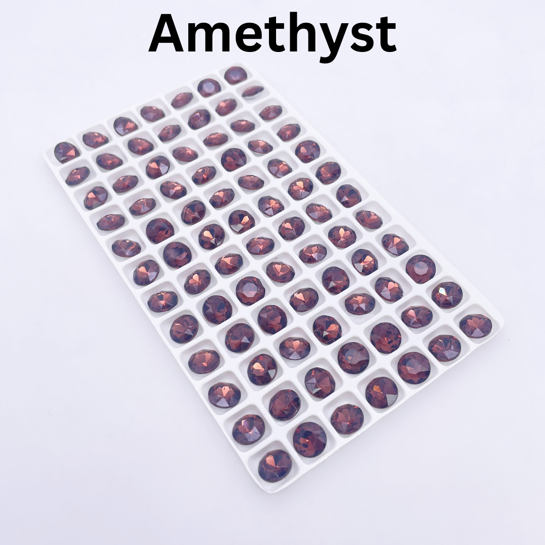 Round | 8*8mm | Pointed Back Rhinestones