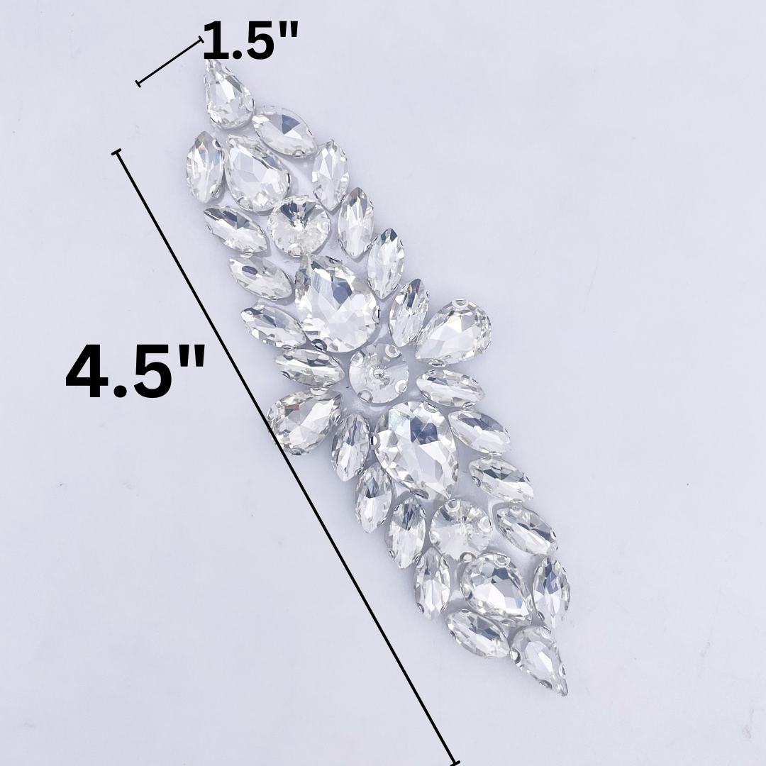 Iron on Rhinestone Applique - BSA-3