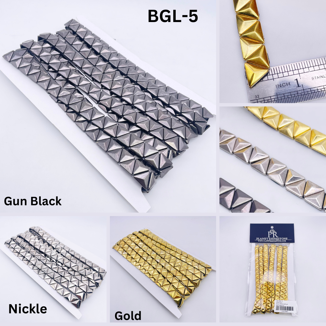 Iron on Stud Spike Trims