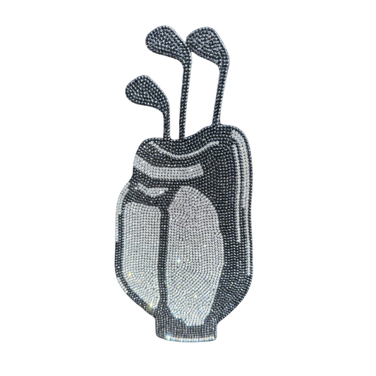 Golf Clubs Hotfix Rhinestone Applique