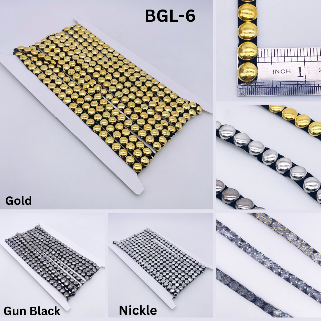 Iron on Stud Spike Trims