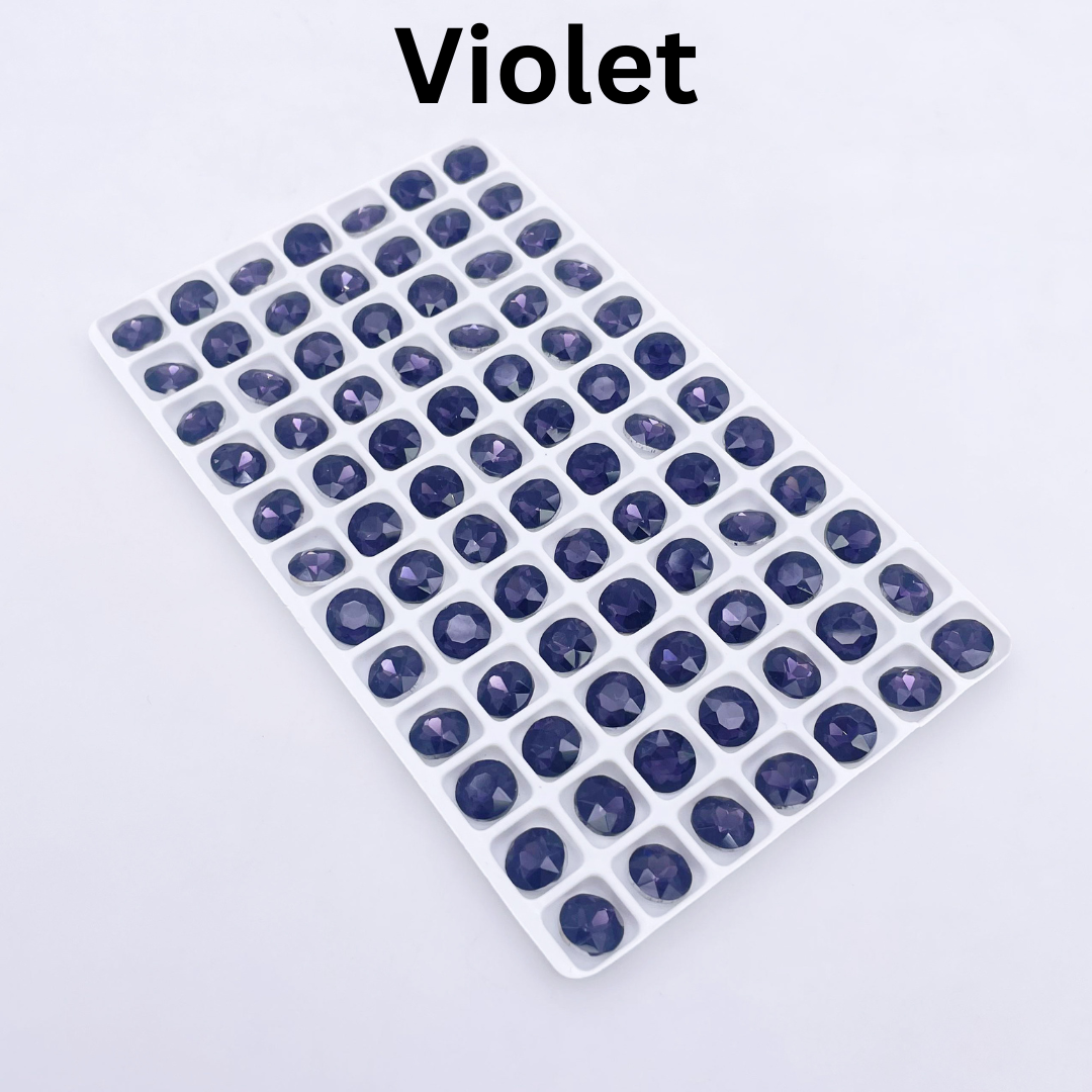 Round | 8*8mm | Pointed Back Rhinestones