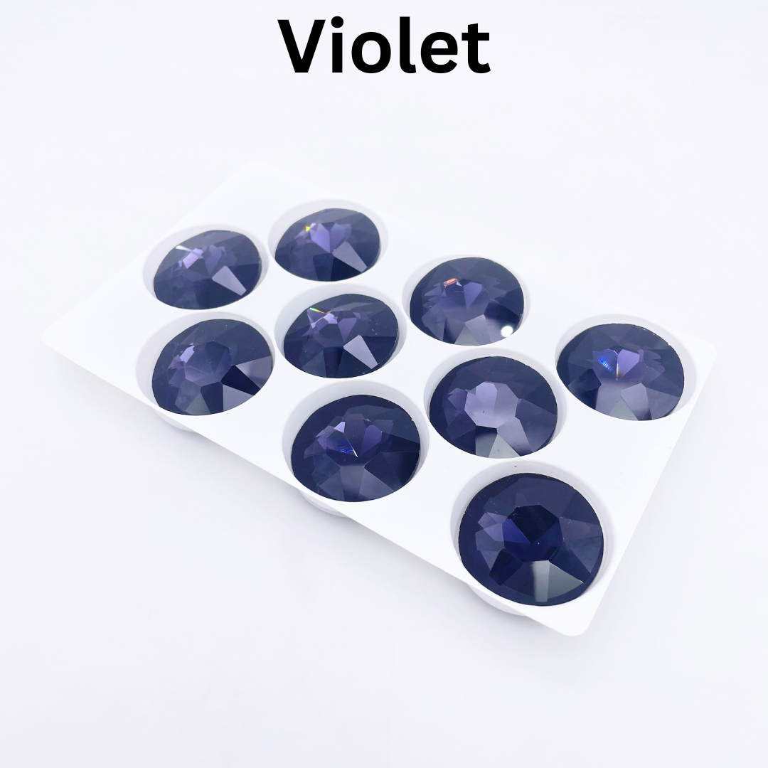 Round | 27*27mm | Pointed Back Rhinestones