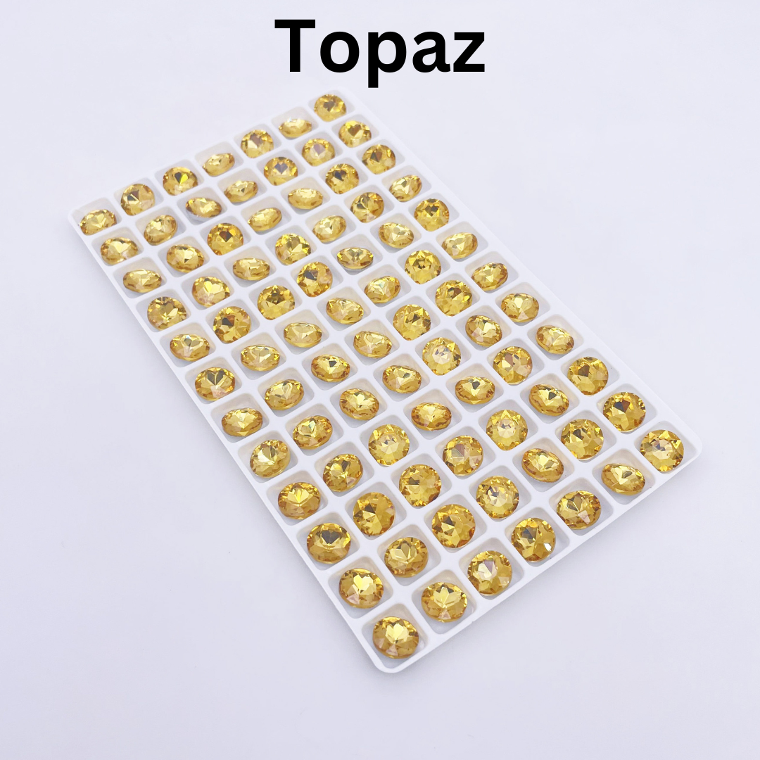 Round | 8*8mm | Pointed Back Rhinestones