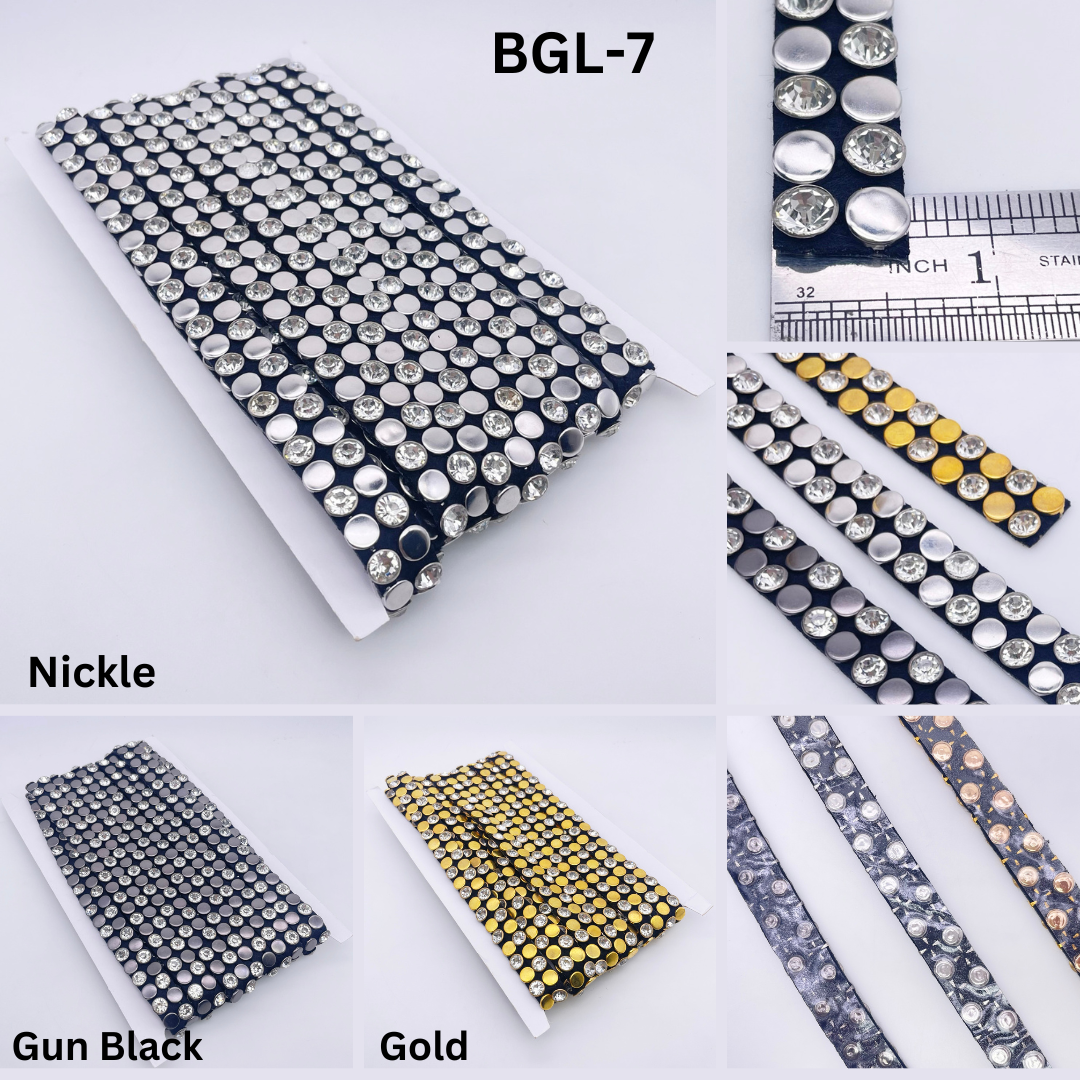 Iron on Stud Spike Trims