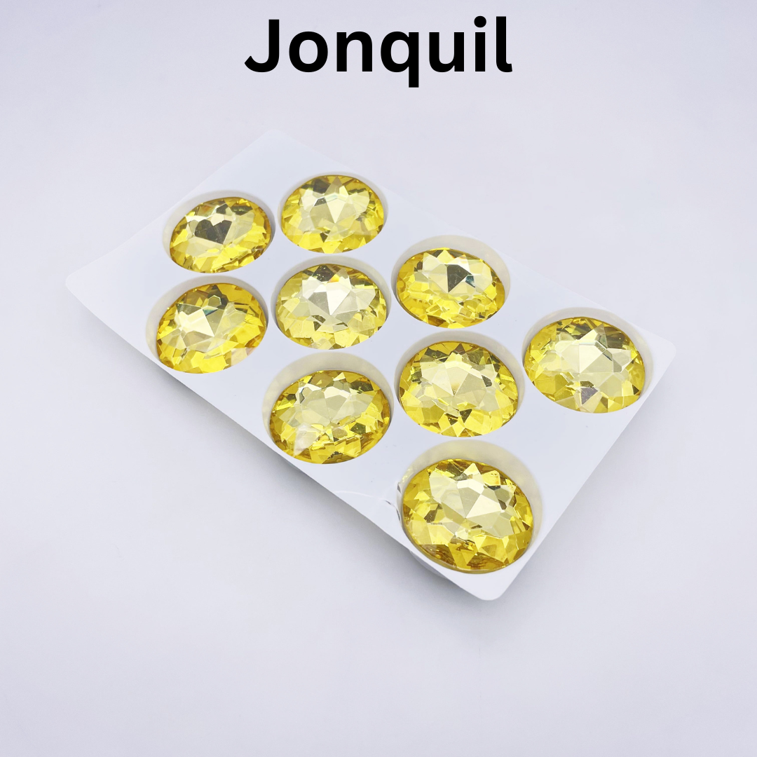 Round | 27*27mm | Pointed Back Rhinestones
