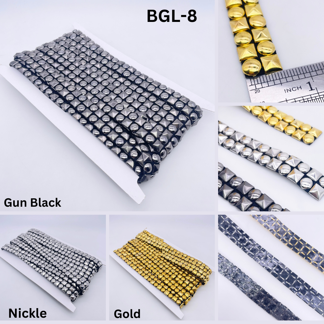 Iron on Stud Spike Trims
