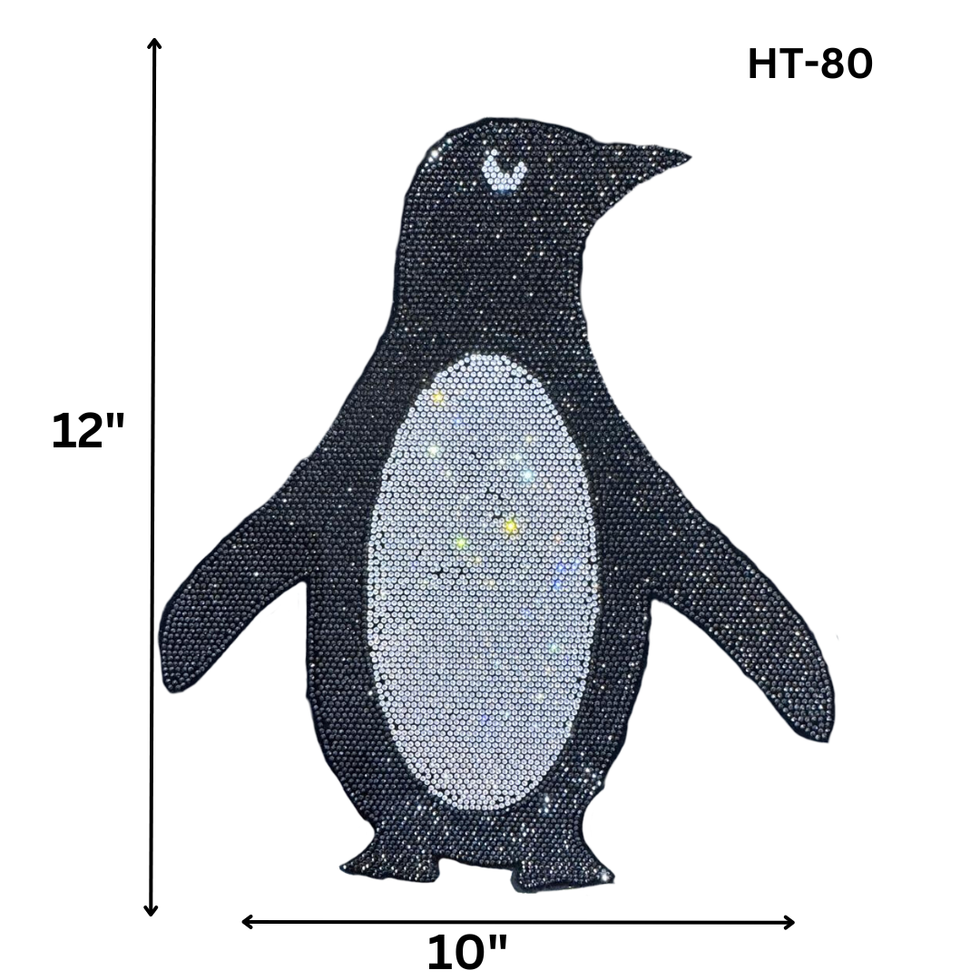 Penguin Hotfix Rhinestone Applique