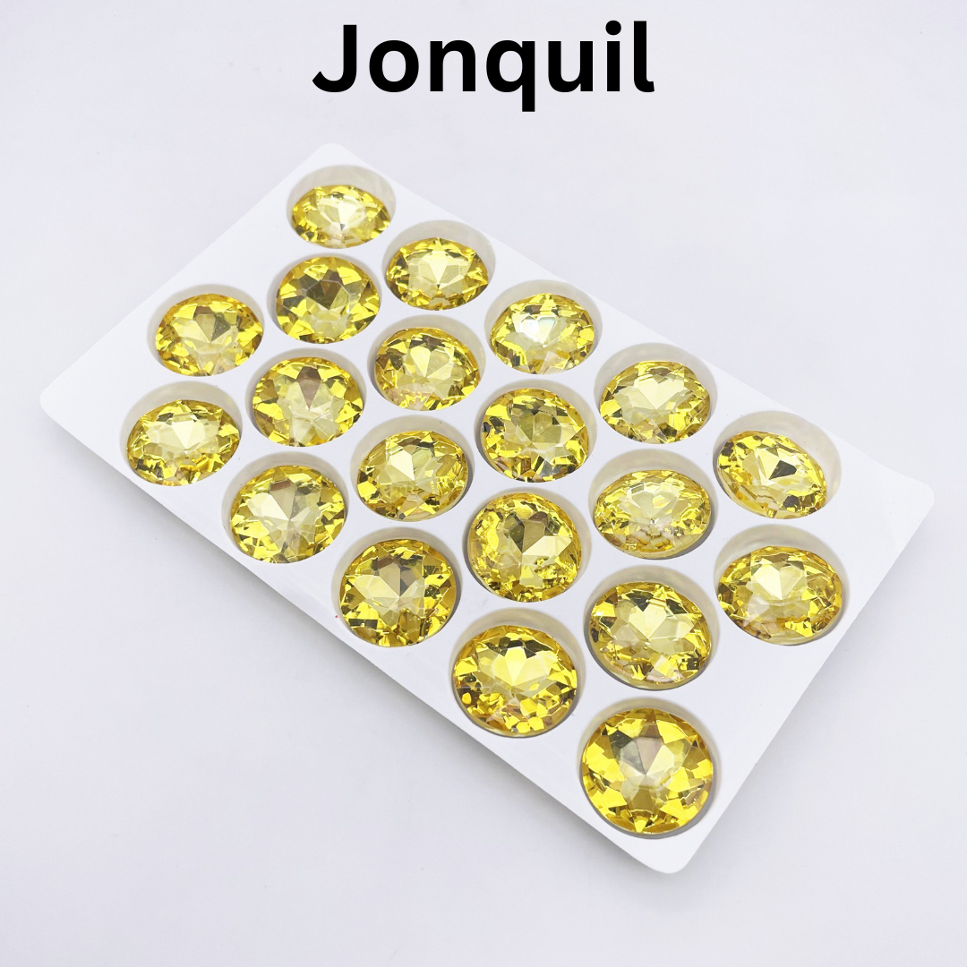 Round | 18*18mm | Pointed Back Rhinestones