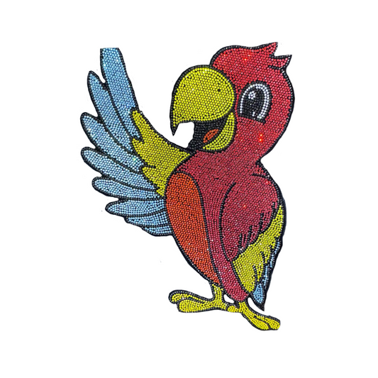 Parrot Hotfix Rhinestone Applique HT-91
