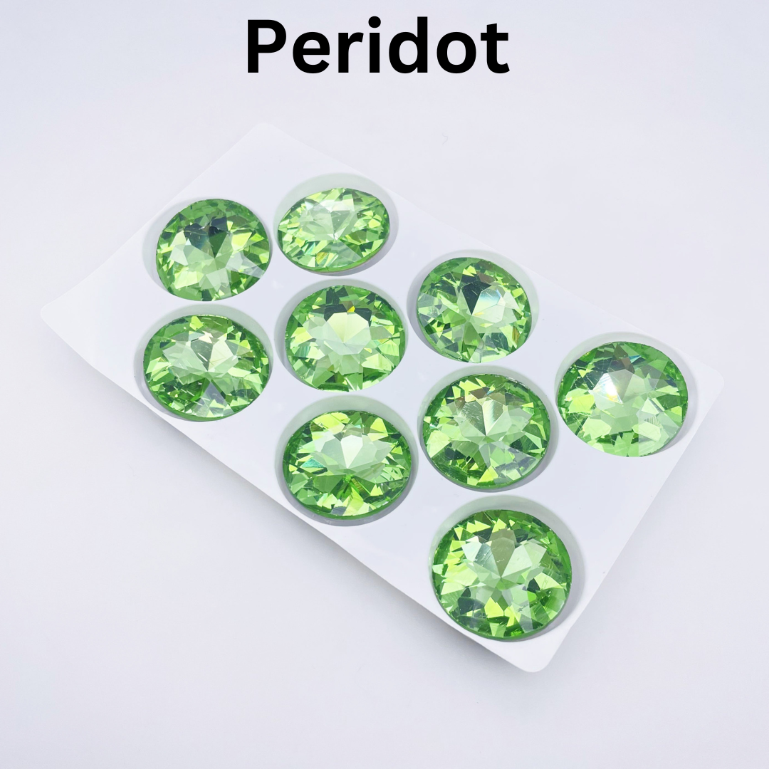 Round | 27*27mm | Pointed Back Rhinestones