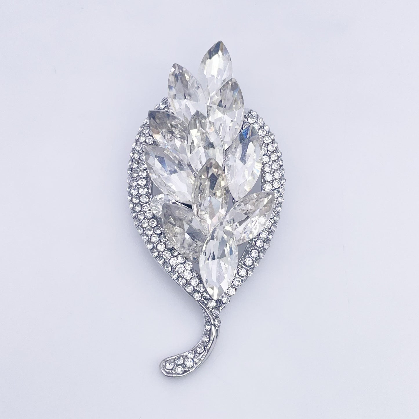Leaf Rhinestone Brooch | BRH-14