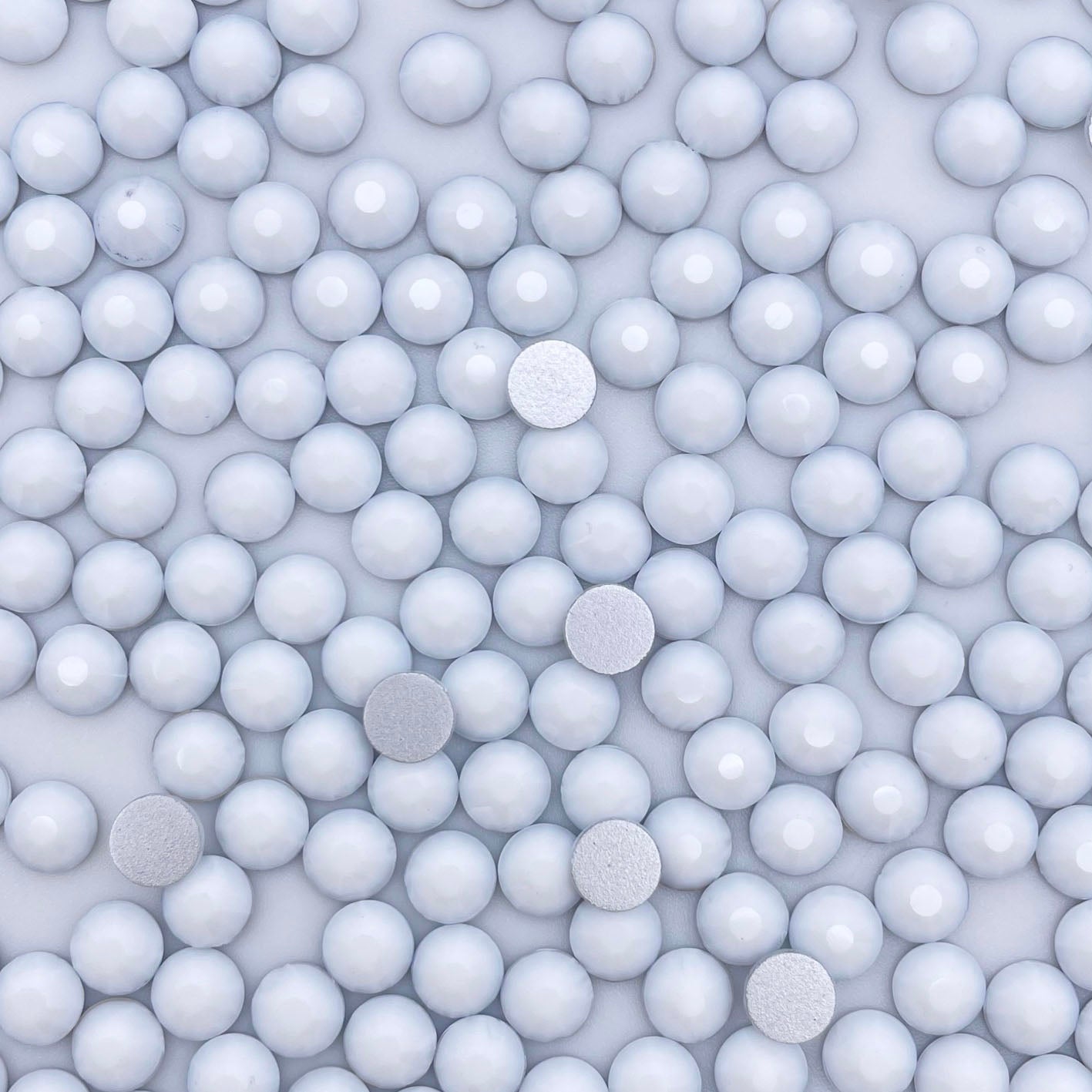 Ceramic White Glass Rhinestones