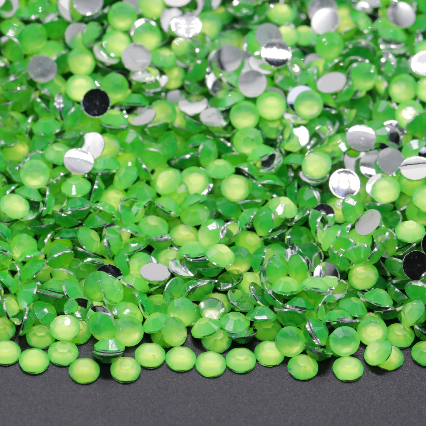 Neon Peridot Resin Rhinestones