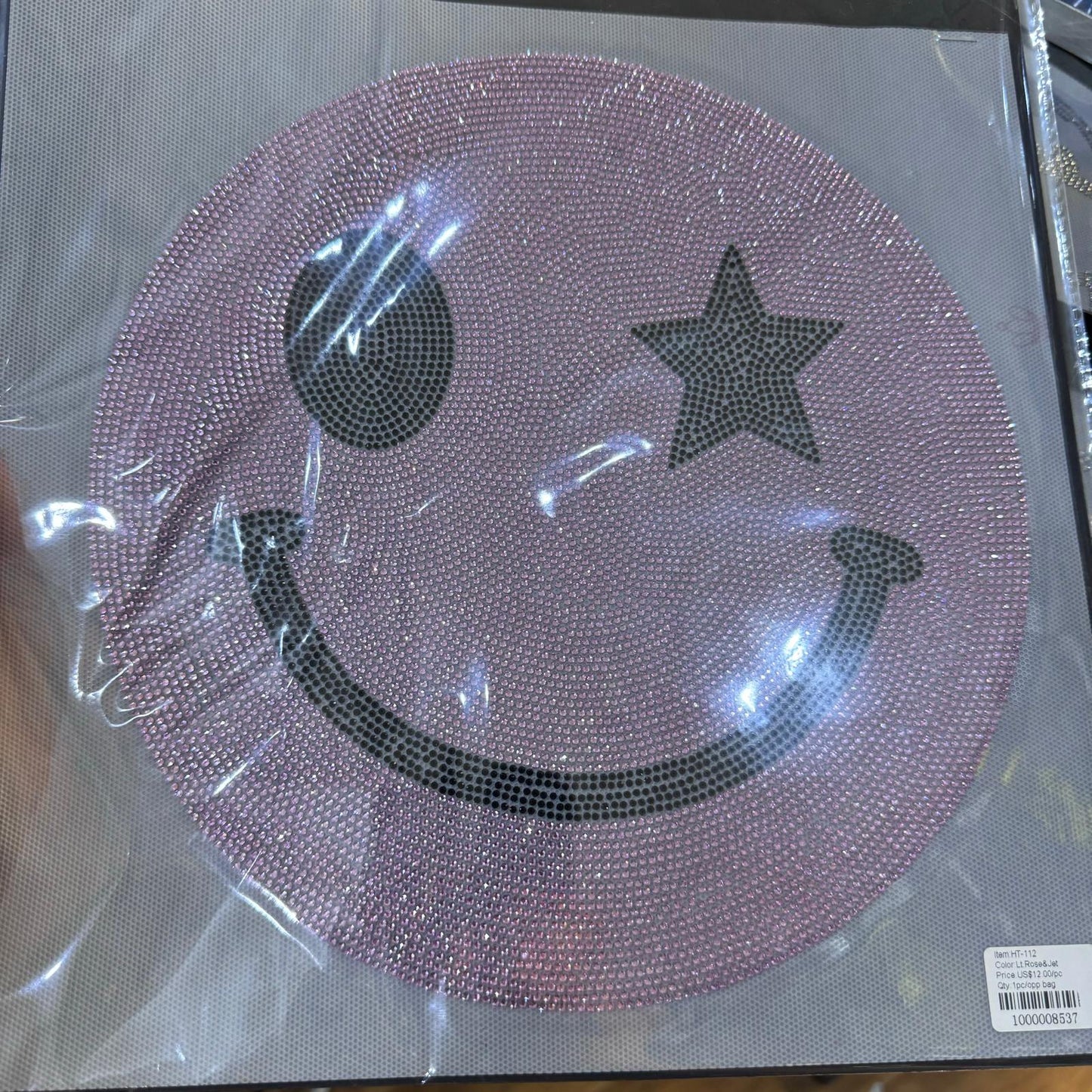 Star Smiley Face Rhinestone Transfer