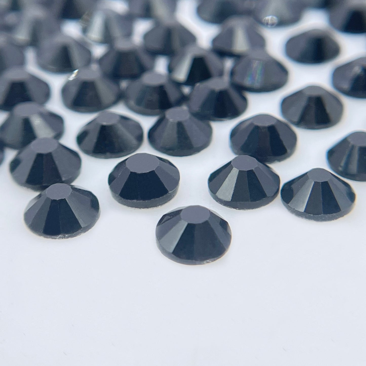 Jet Black Glass Rhinestones