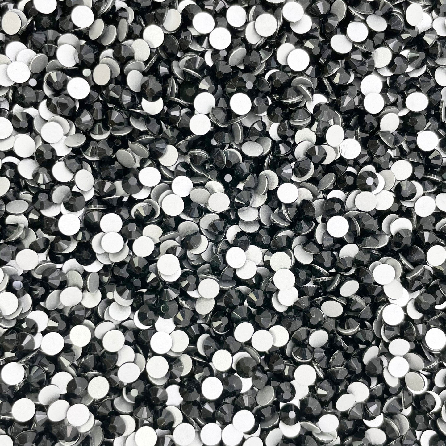 Jet Black Glass Rhinestones
