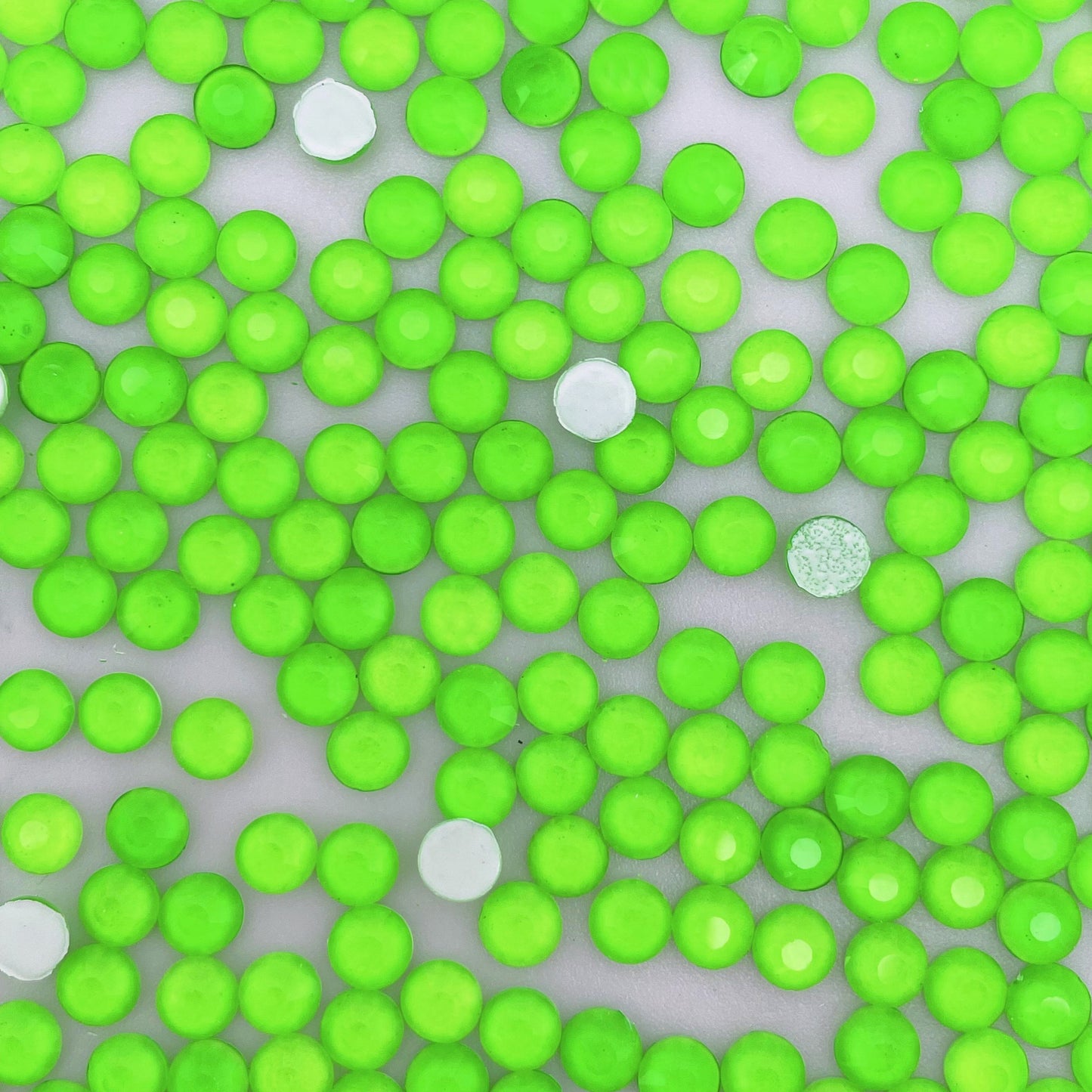 Neon Green Glass Rhinestones